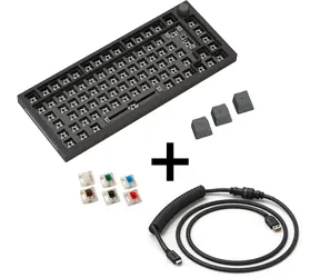 Glorious GMMK Pro Black Phantom / Gaming-Tastatur / Mechanisch / 75% TKL / Gateron Clear / GPBT-Tasten / RGB