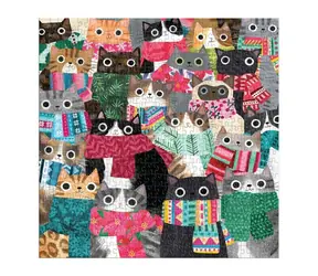 Galison Puzzle Winterkatzen / 500 Teile / ab 8 Jahren