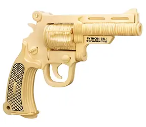 Holzpuzzle „S&W Pistole“ (3D) von Woodcraft / 106 Teile / ab 8 Jahren / Schwierigkeitsgrad: leicht
