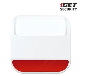 iGet SECURITY MP11 / Drahtlose Außensirene / 105 dB / IP54 / Batterie + 230-V-Netzteil / für M6-4G-Alarmanlage