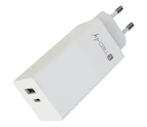 Techly IPW-PD100W-WH weiß / Netzteil / 100 W / USB-C PD / USB-A
