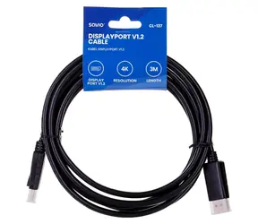 Savio CL-137 schwarz / DisplayPort-Kabel / Stecker auf Stecker / 3 m / max. 4K