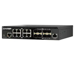 QNAP QSW-M3212R-8S4T / Managed Switch / 8x 10GbE SFP+ / 4X 10GbE RJ45 / L2 / halbe Breite