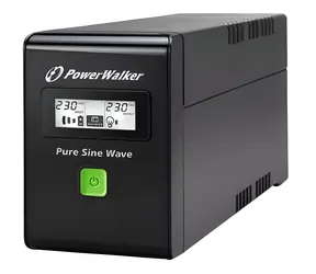 PowerWalker 600VA Sinus-USV (schwarz) / Line-Interactive / 360 W / LCD-Display