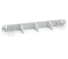 Equip 19" grau / Montageplatte / 1 HE / 5x Kunststoffgriff