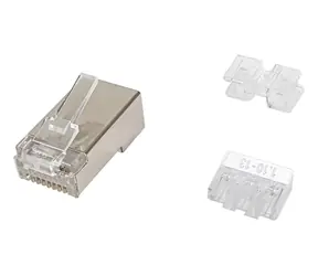 Equip 121147 / RJ45-Stecker / Cat6a / geschirmt / 100 Stück / transparent
