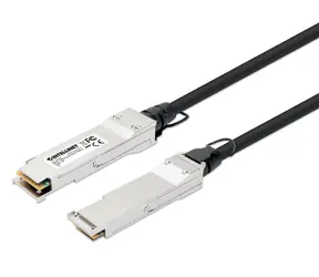 Intellinet QSFP+ DAC Twinax-Kabel 1 m / Kabel / QSFP+ - QSFP+ / 40 Gbit/s / Schwarz, Silber