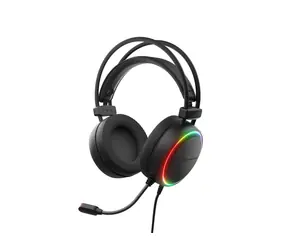 Genesis Neon 613 G2 schwarz / Kopfhörer mit Mikrofon / Gaming / 3,5-mm-Klinkenanschluss + USB / RGB-Hintergrundbeleuchtung / Ständer