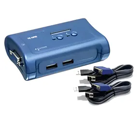 Trendnet 2- Port USB KVM-Switch / KVM-Switch / VGA / 2x PC / Kabel inklusive
