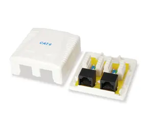 Equip weiß / Unterputzdose / Cat.6 / 2x RJ45 UTP / 2- Port