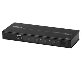 Aten True 4K / HDMI-Umschalter / 4 Eingänge / 1 Ausgang / 4096×2160 px / 60 Hz / Metallgehäuse