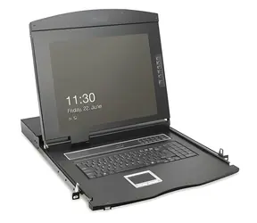 Digitus Modulare Konsole 19" HD / KVM-Konsole / 16x VGA / Full HD / QWERTZ-Tastatur und Touchpad