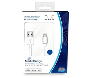 MediaRange MRCS178 weiß / Datenkabel / USB-A auf Lightning / 1 m / MFi