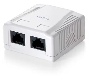 Weiß Equip Unterputzdose / Cat.6 / 2- Port RJ45