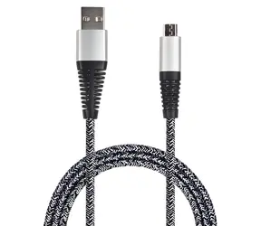 2GO USB-A - Micro-USB 1 m silber / Daten- und Ladekabel / Nylon