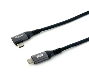 Equip 128891 schwarz / USB-C-Kabel / abgewinkelt 90° / PD 100W / USB 2.0 / 1 m
