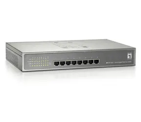 LevelOne GEP-0821 / Switch / 8x Gigabit PoE+ / 123 W / 19" Rack / Unmanaged
