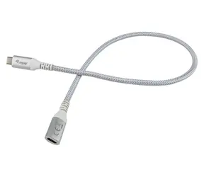 Equip: weißes USB-C-Verlängerungskabel (USB-C (Stecker) - USB-C (Buchse)), 0,5 m, 10 Gbit/s, 100 W PD
