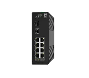 LevelOne Hilbert IGS-2110P / Industrieller PoE-Switch / 8x GE PoE+ / 2x SFP / 110 W / DIN
