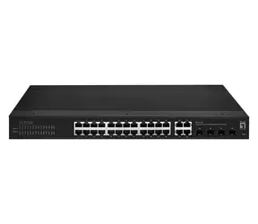 LevelOne IGS-2128 / Industrie-Switch / 24x GbE / 4X SFP/RJ45 Combo / L2 Managed