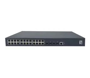LevelOne GTP-2871DP / Switch / 24x GbE PoE+ / 4X 10G SFP+ / PoE+ 400W / L3 / 19"