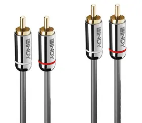 Lindy Cromo 2x RCA - 2x RCA anthrazit 10 m / Audiokabel / Verbindungskabel