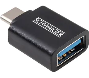 Schwaiger USB-C auf USB-A schwarz / Adapter / USB 3.2 Gen 1