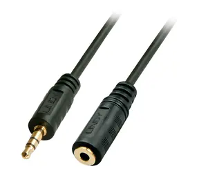 Lindy schwarz / Anschlusskabel / 3,5-mm-Klinkenstecker/Klinkenbuchse / Stereo / 3 m