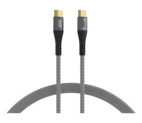 EFB USB-C-Kabel, grau / USB-C-auf-USB-C-Kabel / 100 W PD 3.0 / 5 A E-Marker / 0,5 m
