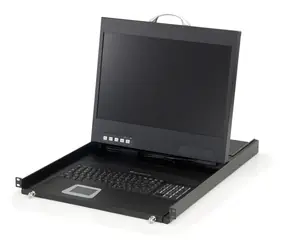 LevelOne KVM-Konsole 19" LCD 8 Ports / KVM-Konsole / VGA / USB + PS/2 / 1440x900 / Schwarz