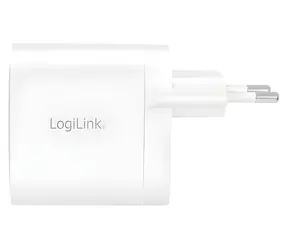 LogiLink weiß / Ladeadapter / 1x USB-A / 1x USB-C / GaN / 40 W
