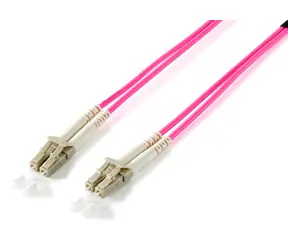 Lila Equip / Optisches Patchkabel / LC-LC / OM4 Multimode / Duplex / 20 m