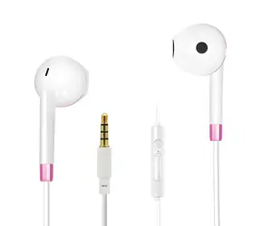 2GO Comfort Kopfhörer, weiß/rosa / In-Ear / kabelgebunden / mit Mikrofon