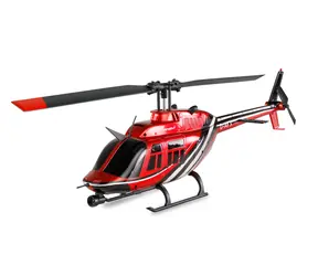 AMEWI Bell 206 Jet Ranger schwarz, rot / RC-Hubschrauber / 6 Kanäle / RTF / 2,4 GHz / 12 Minuten Flugzeit