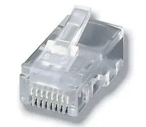 RJ45 8P8C transparenter TP-Stecker, Equip , 100 Stück, vergoldete Kontakte