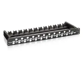 19" Equip schwarz / Patchpanel / 24x Keystone / 1HE / LSA-110