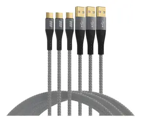 EFB schwarz/grau / Ladekabelset / USB-A - USB-C / 60 W / 3 x 2 m