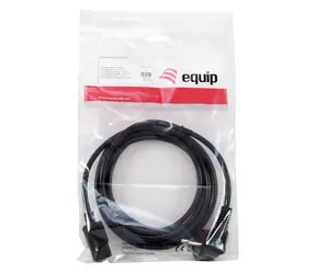 Equip CEE 7/7 90° - C13 schwarz / Netzkabel / 3 m / 250 V / 10 A