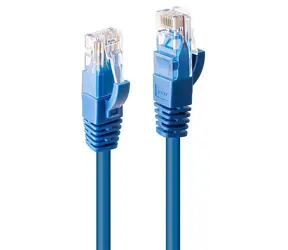 Lindy Patchkabel Cat6 blau / Patchkabel / U/UTP / RJ45-RJ45 / 0,3 m