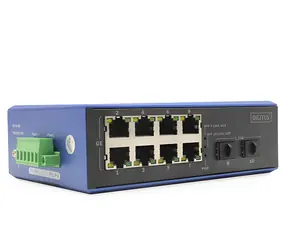 Digitus DN-651151 / Switch / 8x Gigabit PoE / 2x SFP / DIN-Schiene / IP40