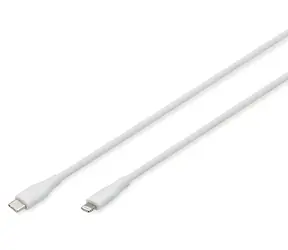 Digitus USB-C - Lightning weiß / Lade- und Datenkabel / Silikon / 0,5 m / MFI / 60 W / USB 2.0