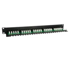 Equip: 25 Ports Cat3 / Patchpanel / RJ-45 / UTP / ISDN / 1 HE / 19"