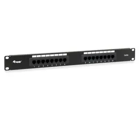 19" Equip / 16x RJ-45 / Cat5e UTP / 1 HE / schwarz