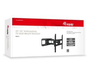 Equip TV-Halterung 32-55 Zoll, schwarz / neig- und schwenkbar / VESA 400x400 mm / Tragkraft 50 kg