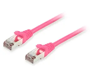 Equip pinkes Patchkabel aus: Cat6a S/FTP, PoE+, 7,5 m, LSZH
