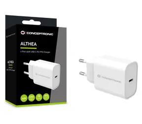 Conceptronic ALTHEA10W weiß / USB-C-Ladeadapter / 1x USB-C / 25 W / PD 3.0/PPS