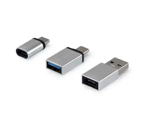 Equip OTG-Adapterset (USB-C - USB-A, USB-C - Micro-USB, USB-A - USB-C, Aluminium)