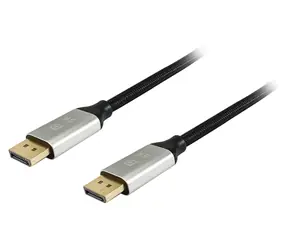 DisplayPort- Equip (schwarz) / Kabel / DisplayPort 1.4 / 8K 60Hz / vergoldete Anschlüsse / 2 m