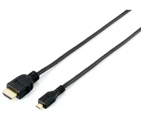 HDMI- und microHDMI- Equip (schwarz) / 2 m / 4K/30 Hz / vergoldete Anschlüsse / ARC