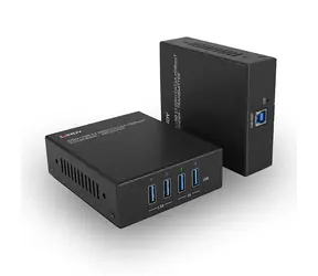 Lindy 43410 schwarz / USB-Verlängerungskabel / USB 3.2 Gen 1 / Cat.6A / Reichweite 100 m / 5 Gbit/s